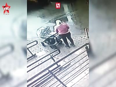 a window fell on to a woman with a pram in Moscow