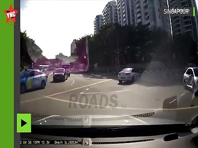 A ghost car causes an accident in Singapore.