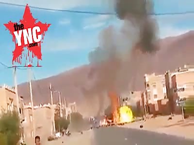 an explosion of a petrol truck  in  Morocco 