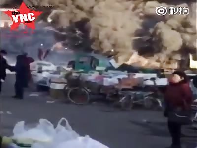 fireworks and fires truck explodes in Fujian