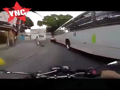 MOTORCYCLE SURVIVES FROM MIRACLE ACCIDENT 
