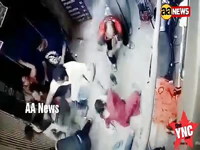  The fight between  two families  in Mangolpuri, Delhi with Iron pipe