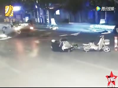 car crashed into a woman in Shandong