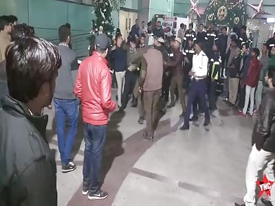 in Gurugram youths were hit with a baton by police at new years eve party