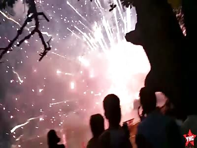 massive fireworks accident on  new years eve in Cambodia 