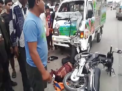 a bike accident in Cambodia 