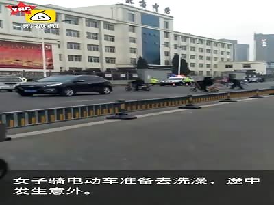 Cycling woman was killed in Xinzhou