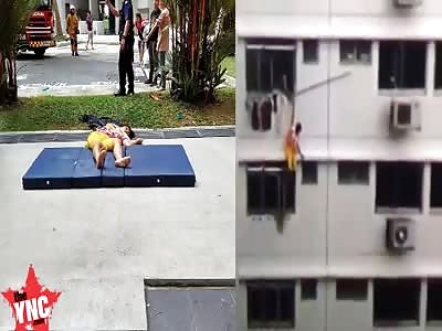 Woman Falls From the 8th Floor in Hougang, Singapore
