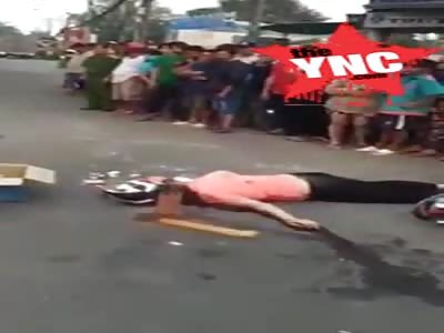 [aftermath] VIETNAMESE WOMAN GETS COMPLETELY SQUASHED BY TRUCK