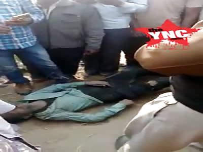 The dead body of a man that has been found in the canal in ramnagar