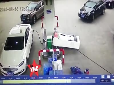 petrol station accident in Hanshan County