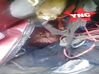 dying man in his car in  Guatemala