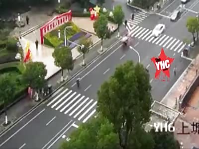 a zebra crossing accident in Shangtang City