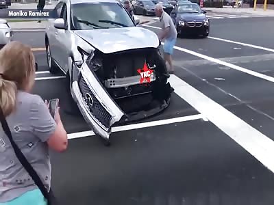 Miami Beach locals smash up a suv it was trying to flee accident scene