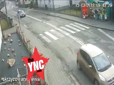 a zebra crossing accident in Poland 