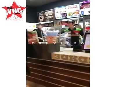 Burger King fight in Russia 