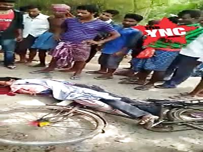 man killed on his bike in Baliapal Orissa