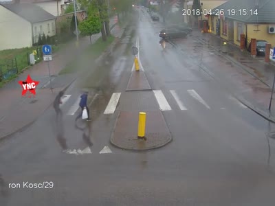 zebra crossing accident in Poland 