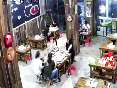 a female driver drove an SUV into a restaurant a hits two people in  Yufeng District 