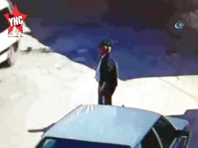 [close up version] HUSBAND AND WIFE SHOT DEAD IN THE STREET DURING AN ARGUMENT in turkey