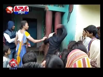 Girl Tied To a Pillar And Beaten Publicly Over lesbian Love Affair In Bihar