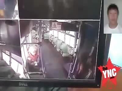  bus driver beats up a woman in Mongolia 