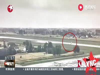 plane accident in  Yangzhou at Taizhou International Airport