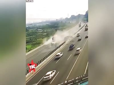 accident in  Guangdong truck vs car