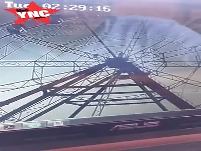 A drunken man fell from the Ferris wheel in Irkutsk, Siberia, Russia