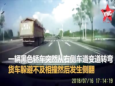 man crushed  by a truck   