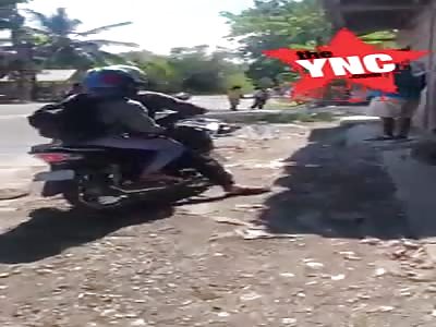 	 youth has convulsions after accident in the Philippines no one helps him
