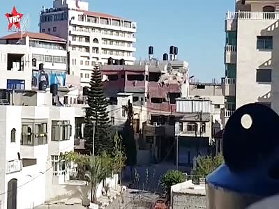 Israeli army demolishes four-story home in Al-Amari Camp, Ramallah