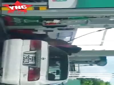 a fight at petrol station in Jamaica 
