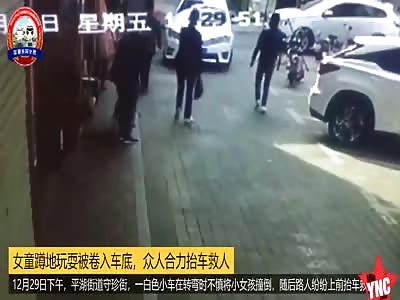 in Shenzhen a 3-year-old girl gets crushed by a car