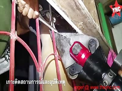 [video] youth got impale on to a spike on the fence that he fell onto  in Thailand 