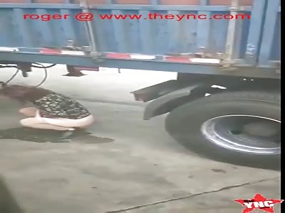 a nasty Chinese female  truck driver 