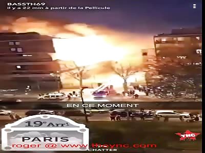 a big explosion at a apartment block in Paris