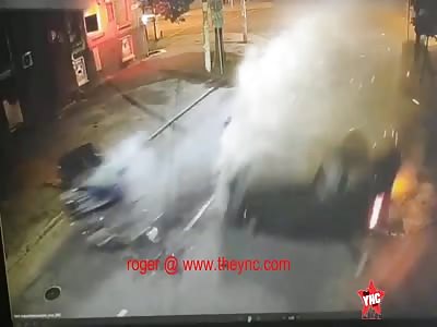 police chase ends up in a nice Accident in Ukraine 