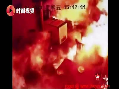 gas cylinders accident in Shanghai