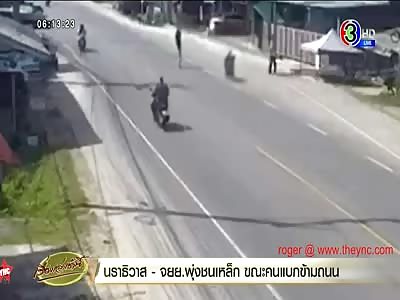 unlucky biker in Thailand 
