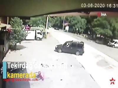 bikes collide into a car in Turkey