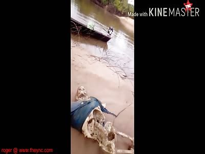 they found a rotten skeleton on the GrajaÃº River in brazil