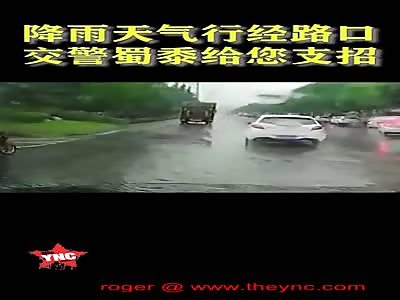 car collided with a bike in Xi'an