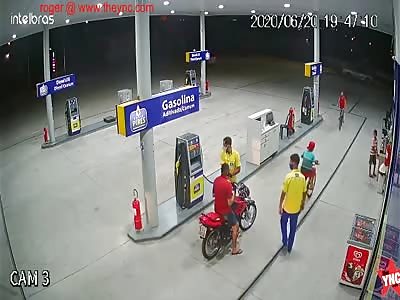 petrol station robbery in SÃ£o Vicente, SÃ£o Paulo, Brazil.