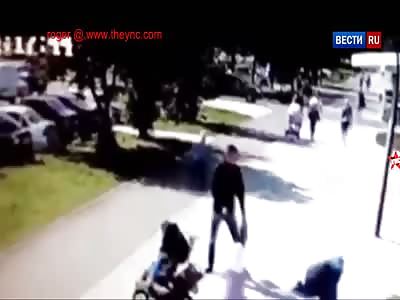 Man Assaults Muslim Woman In Front Of Her Kids At A Park In Nizhnekamsk (More Footage)