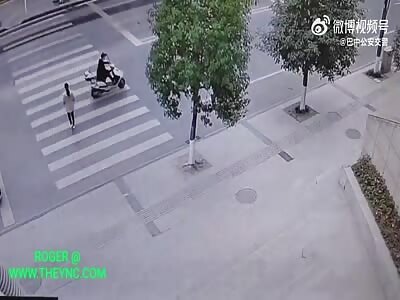 Zebra crossing accident in Bazhong City