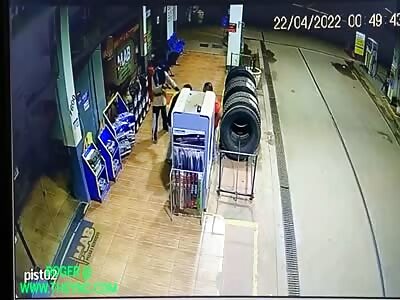 Petrol station robbery in Mato Grosso, Brazil