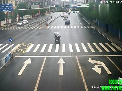 Bikes collided into each other in Hengyang