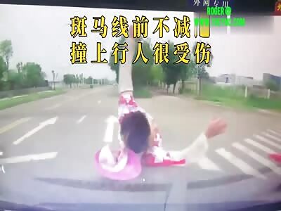 Car crashed into a woman in Chuan City