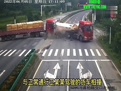 Wei was ejected from his Truck in Jingxian 